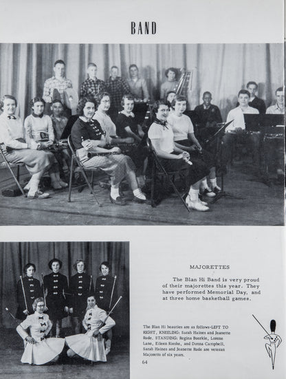 1954. Blanchester High School Yearbook