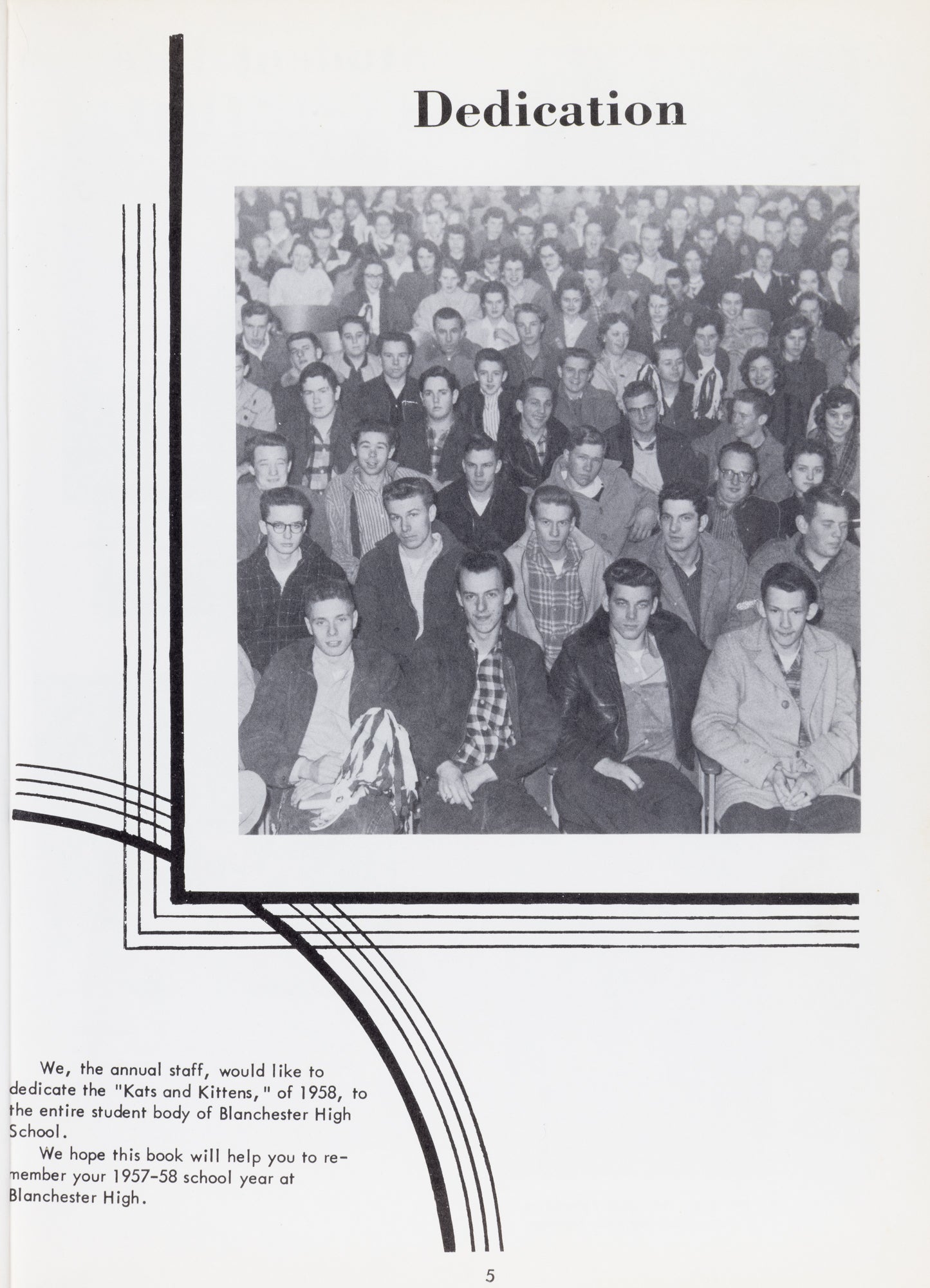 1958. Blanchester High School Yearbook