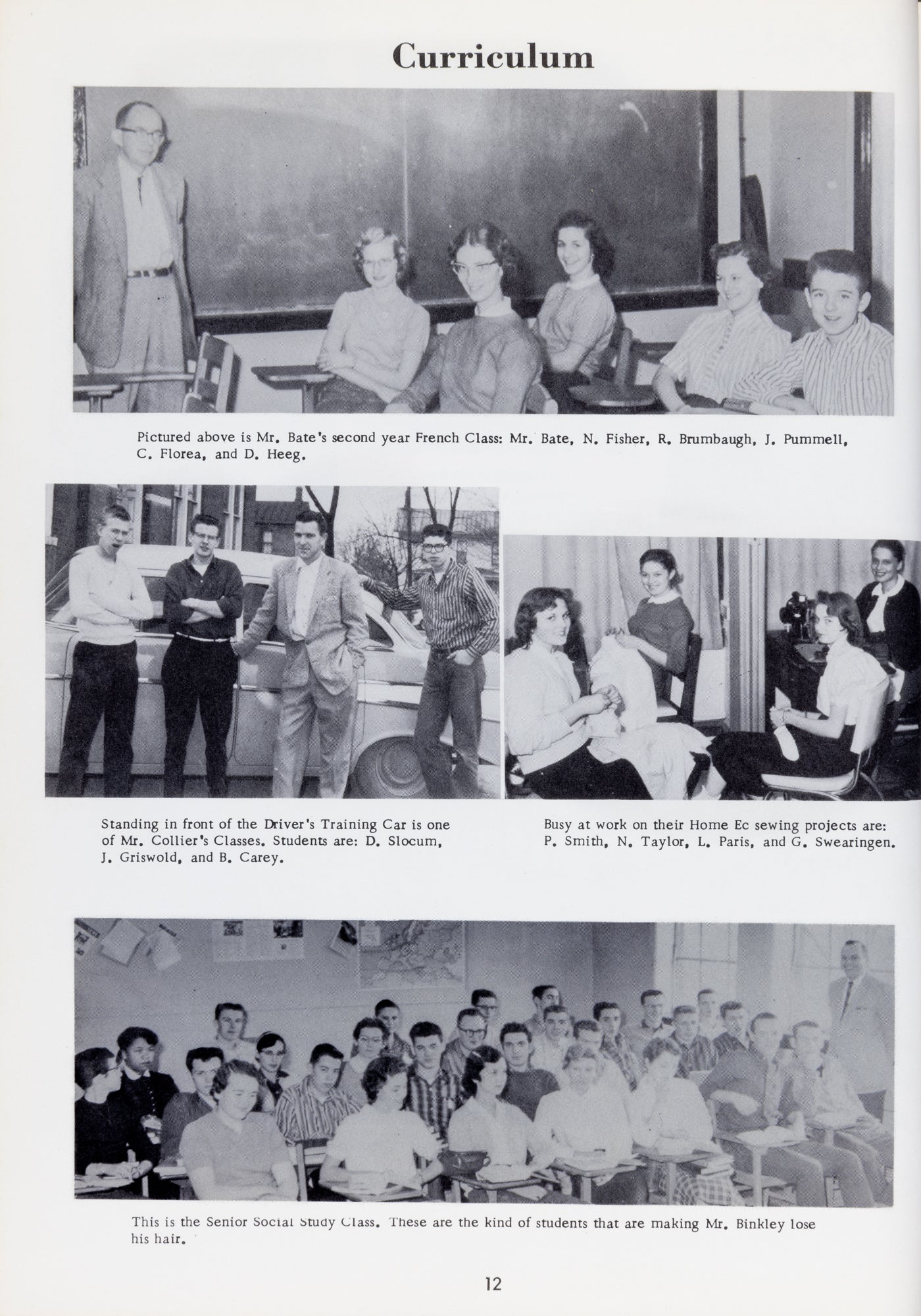 1958. Blanchester High School Yearbook