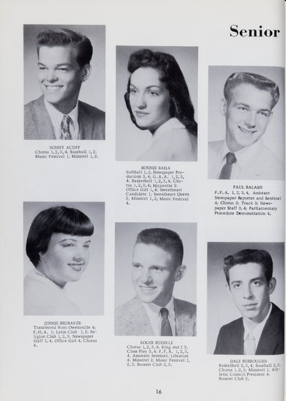 1958. Blanchester High School Yearbook