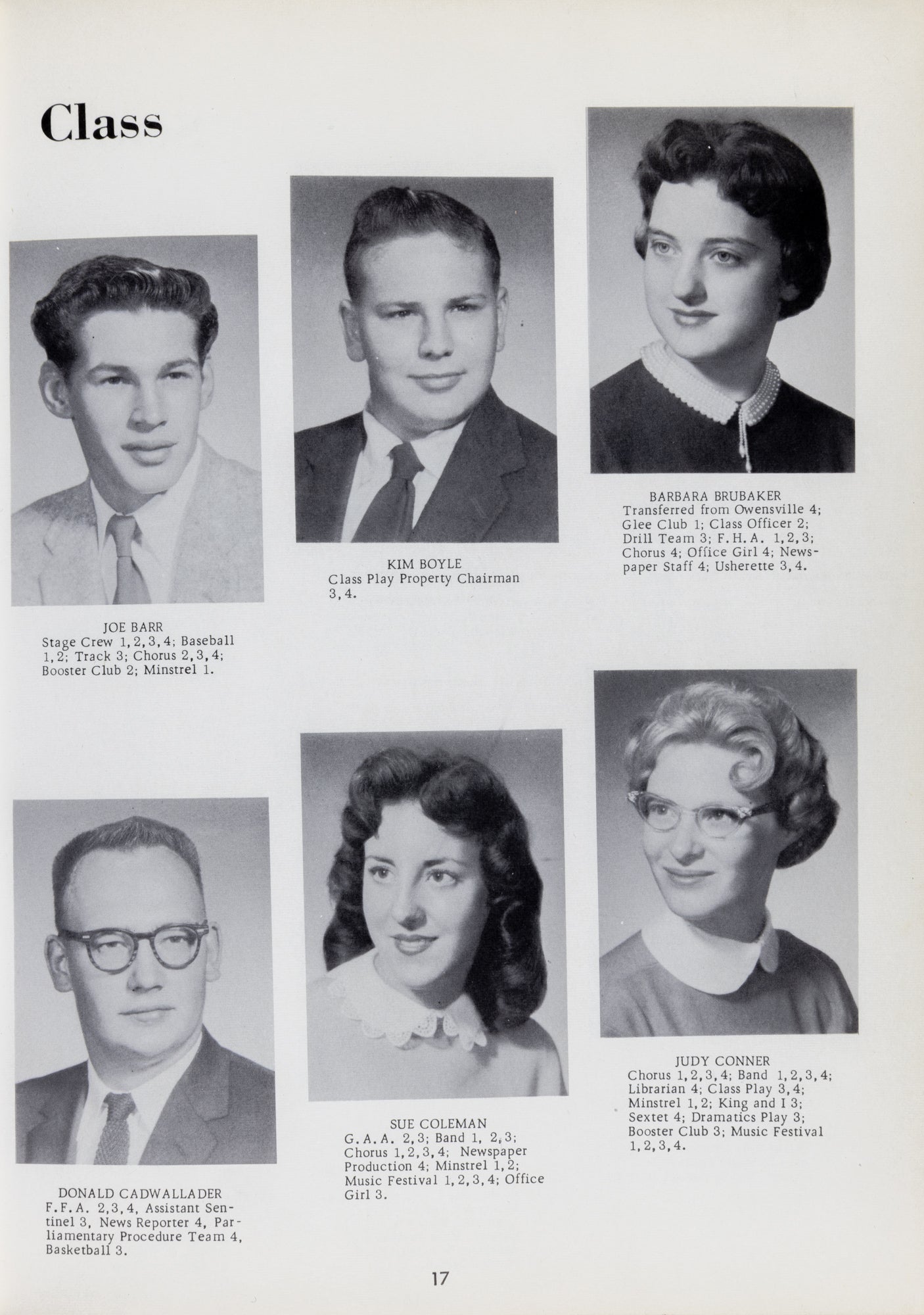 1958. Blanchester High School Yearbook