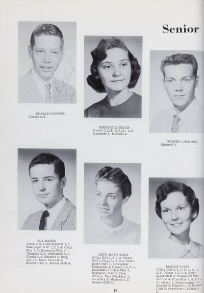 1958. Blanchester High School Yearbook