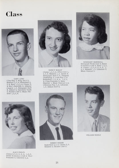 1958. Blanchester High School Yearbook