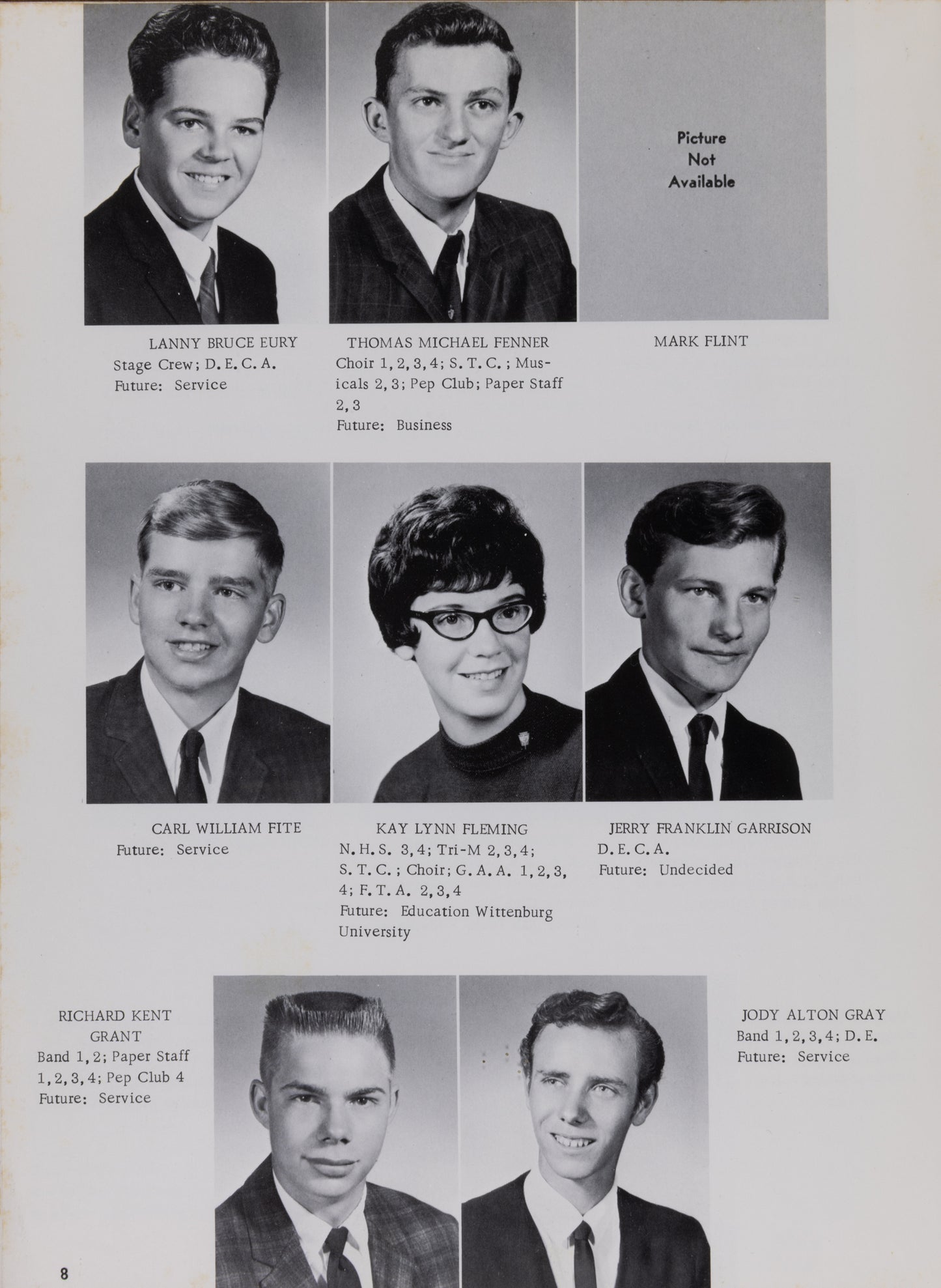 1968. Blanchester High School Yearbook