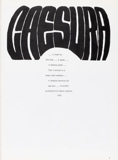 1969. Blanchester High School Yearbook