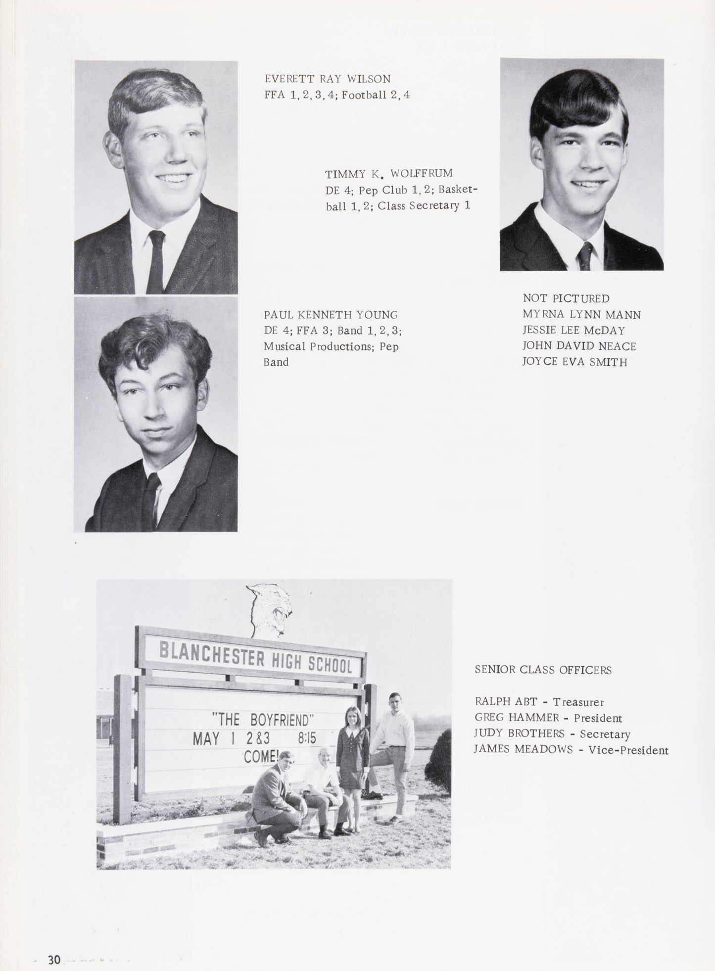 1969. Blanchester High School Yearbook