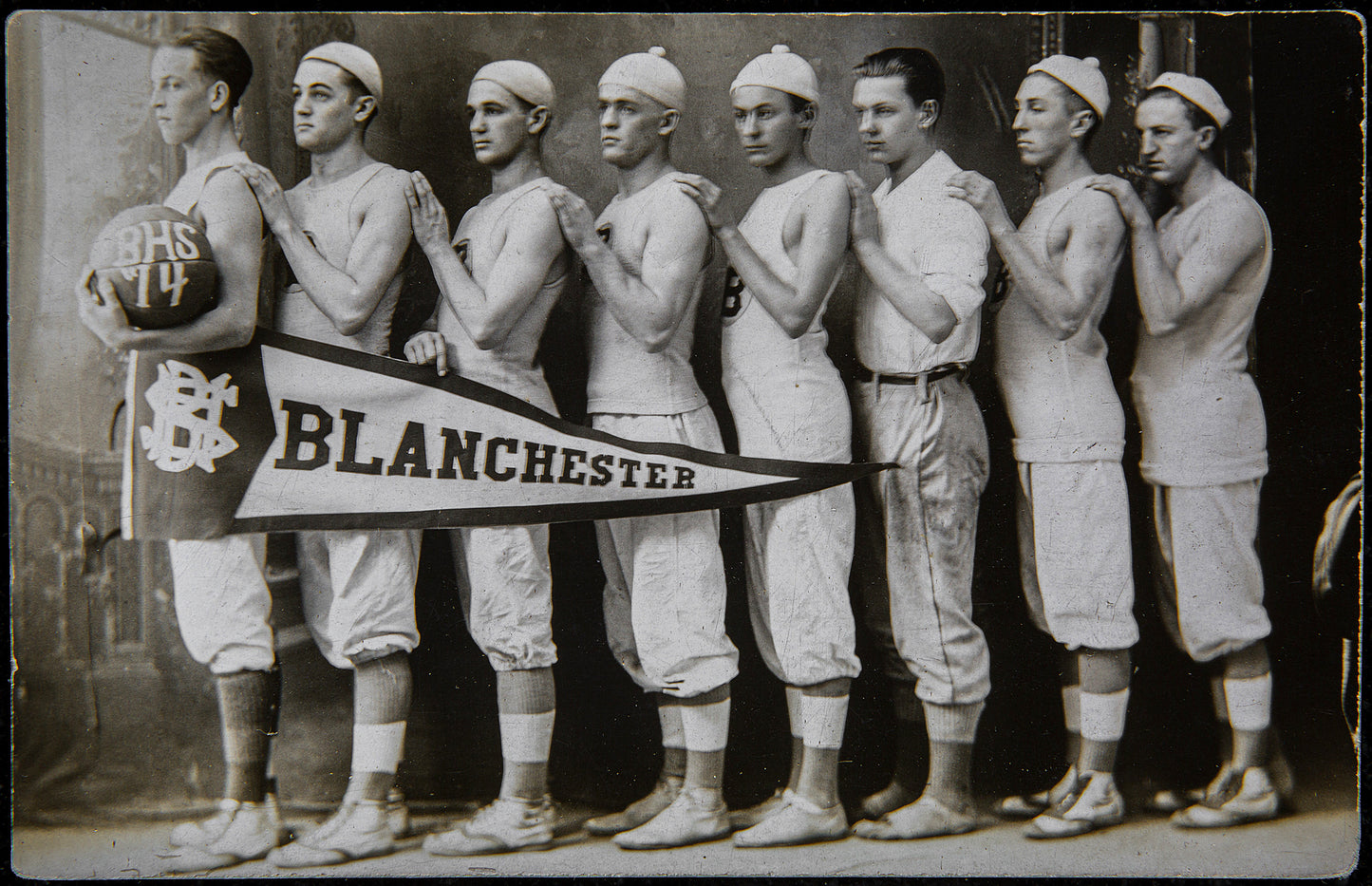 1914. Blanchester High School Basketball Team.