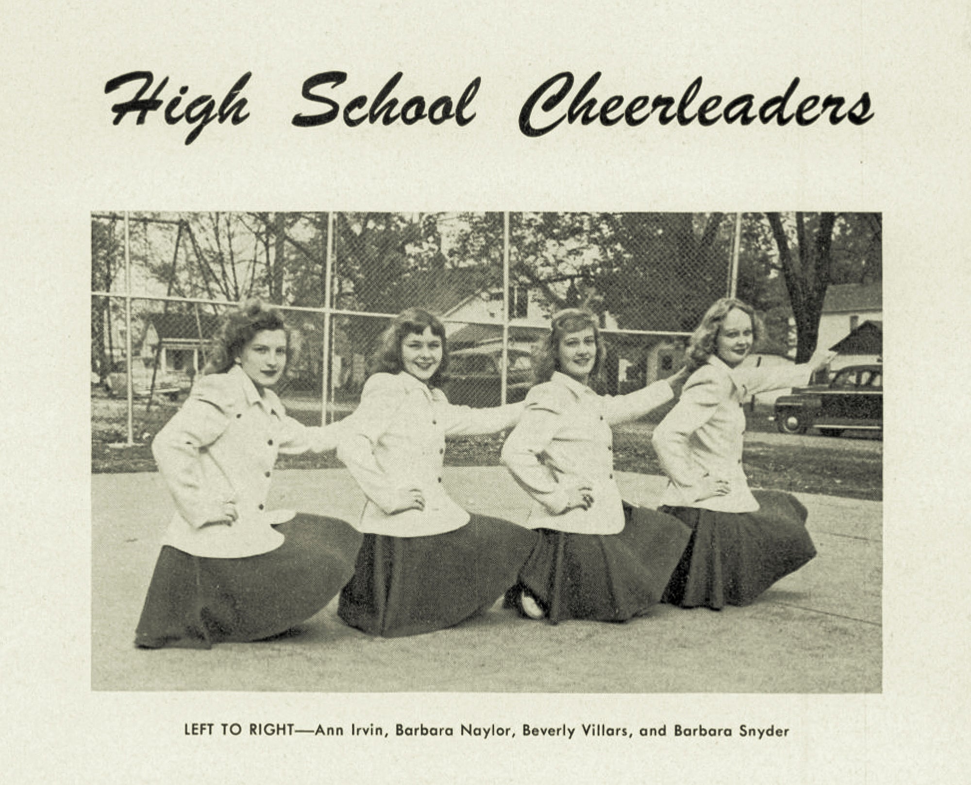 1948. Blanchester High School Cheerleaders. – Blanchester Area ...