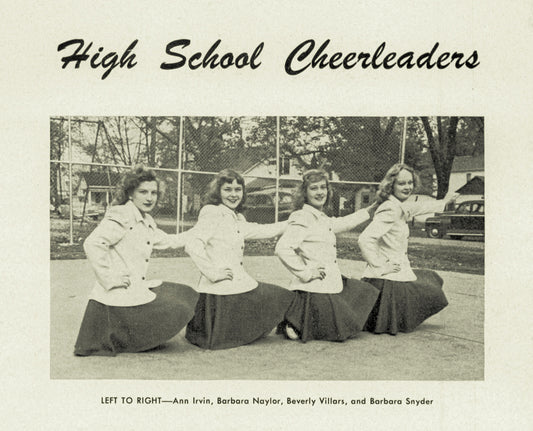 1948. Blanchester High School Cheerleaders.