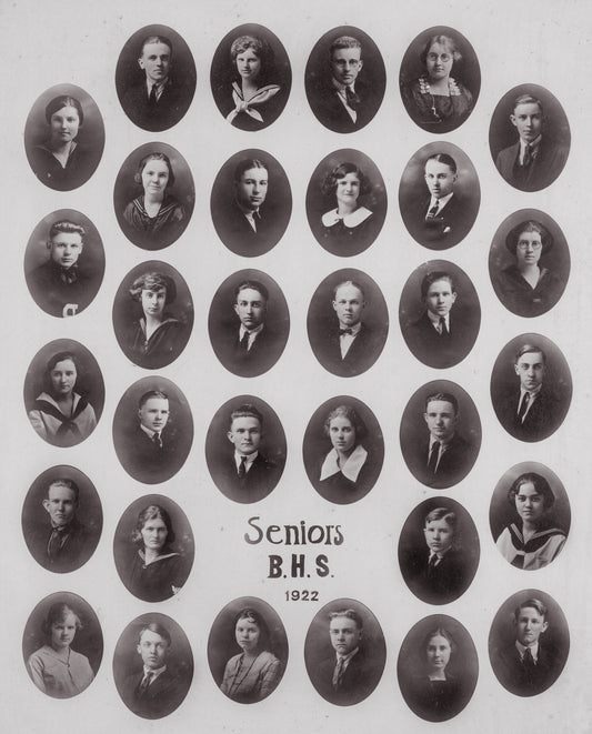1922. Blanchester High School Class of 1922.