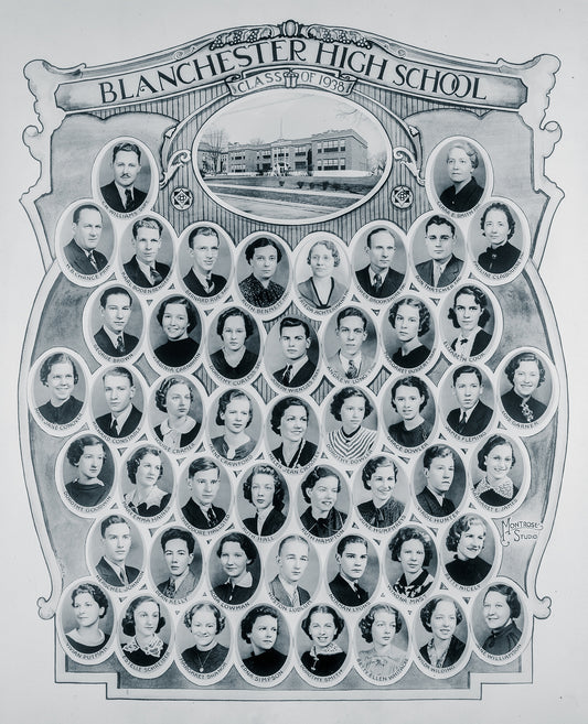1938. Blanchester High School Class of 1938.