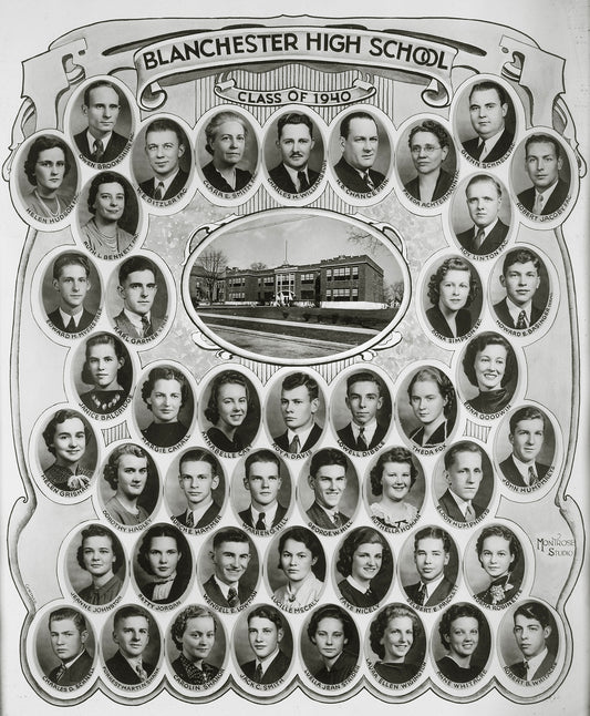 1940. Blanchester High School Class of 1940.
