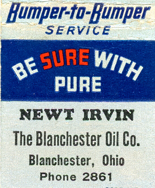 Blanchester Oil Company Matchbook.