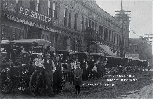Circa 1914. P.E. Snyder Hardware Buggy Opening.