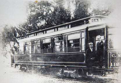 Route of Cincinnati Milford & Blanchester traction line to Blanchester.