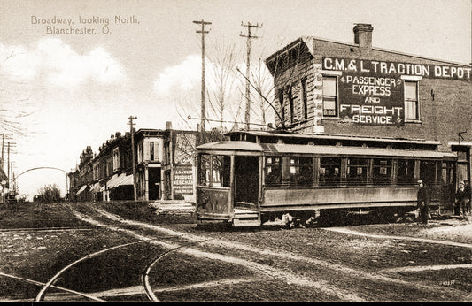 Cincinnati Milford & Loveland traction line depot. Blanchester.