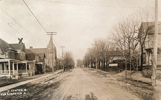 Circa 1910s. Center Street Looking North. Blanchester.