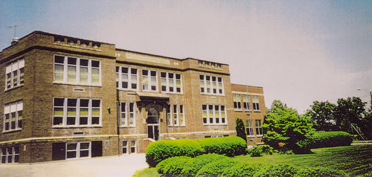 Circa 1950's. Jefferson School building.