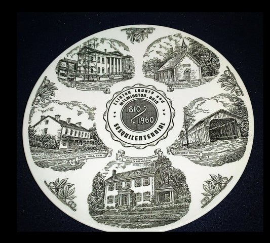 1960. Clinton County Sesquicentennial Plate.