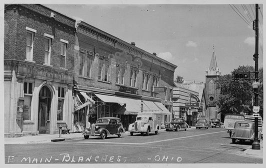Circa late 1930's. East Main Street. Blanchester.