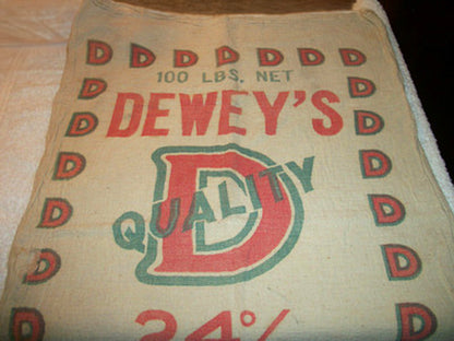 Dewey Bros. Co. Meal/Flour Sacks.