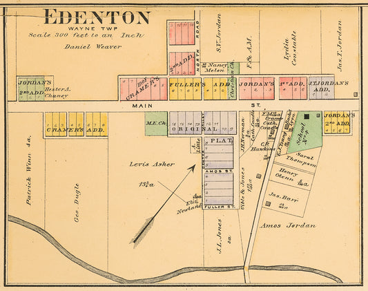 1891. Platt Map of Edenton.