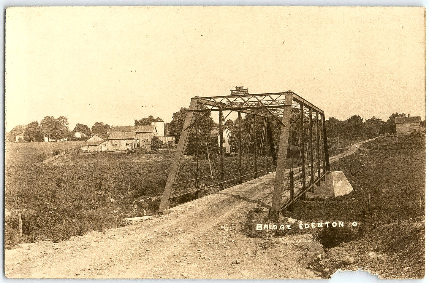 Circa 1910s. Iron Bridge Over Stonelick Creek. Edenton.