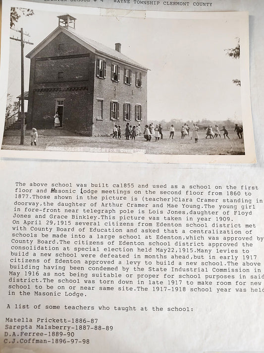 Edenton Old Schoolhouse History.