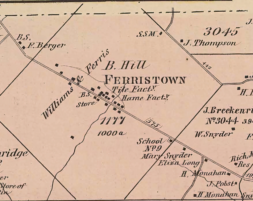 Ferristown Map. – Blanchester Area Historical Society