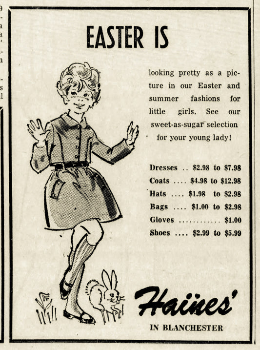 1968. Haines Easter ad.