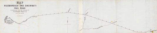 Hillsboro & Cincinnati railroad map.