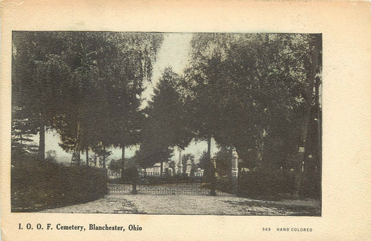 Blanchester I.O.O.F. Cemetery Postcard.