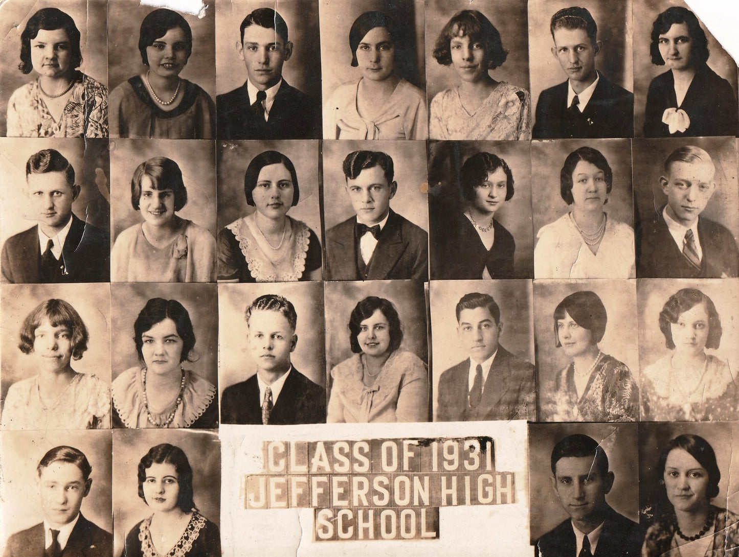 1931. Jefferson High School Class of 1931.