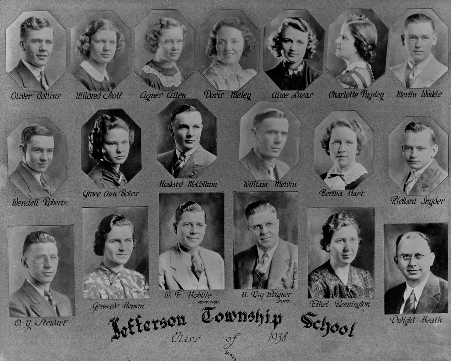 Jefferson High School 1938 Class Photo.