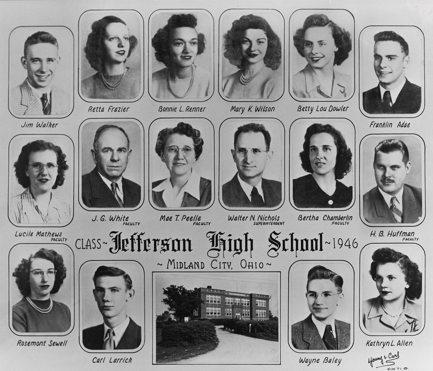 Jefferson High School 1946 Class Photo.