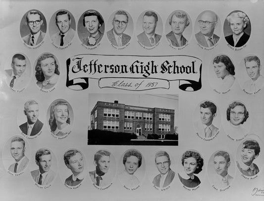 Jefferson High School 1957 Class Photo.