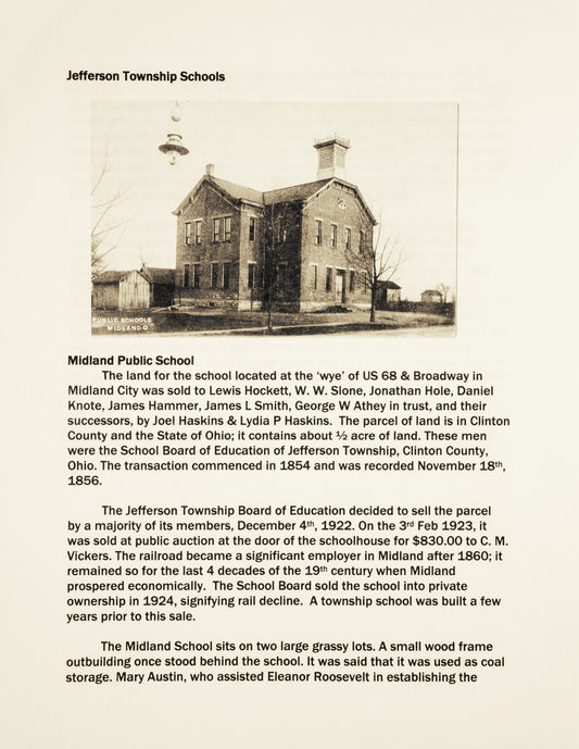 Midland School History.