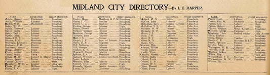 1903. Midland City Directory.