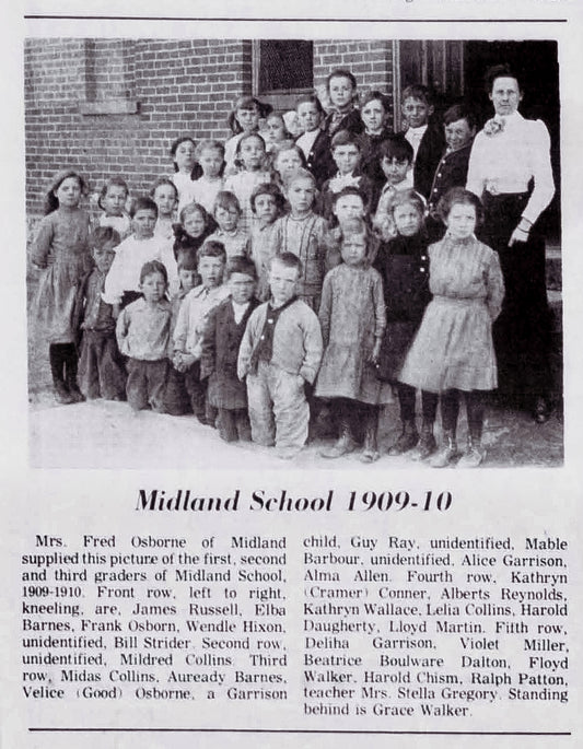 1909-1910. Midland School class.