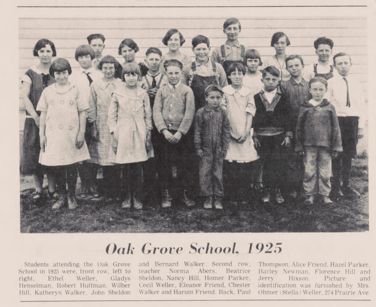 1925. Oak Grove School. Marion Township.