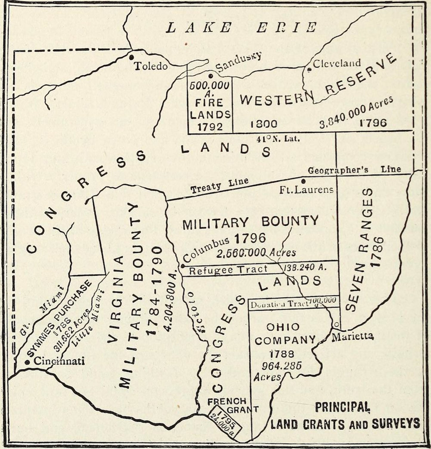 1700s. Ohio Map.