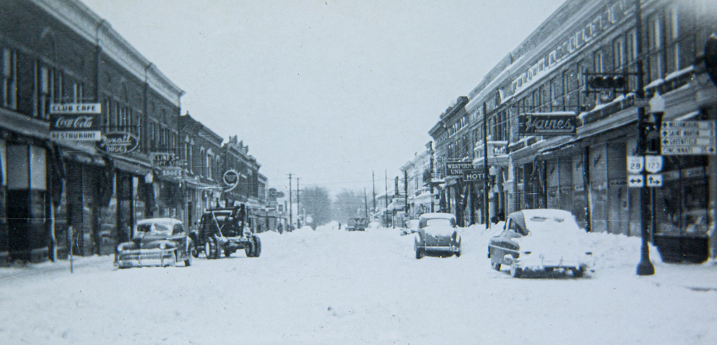 1950 Snowstorm. South Broadway, Blanchester.