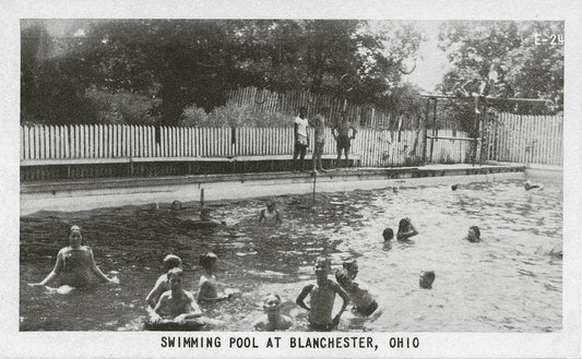 Blanchester Swimming Pool postcard.