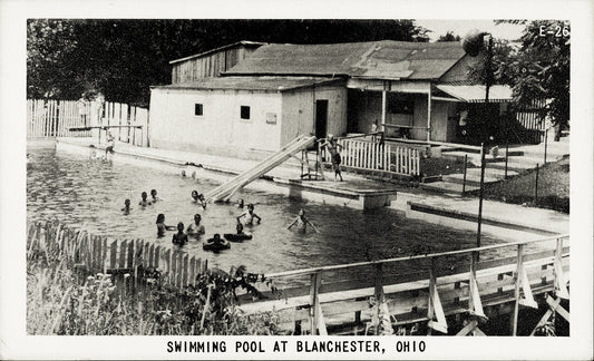 Blanchester Swimming Pool postcard.