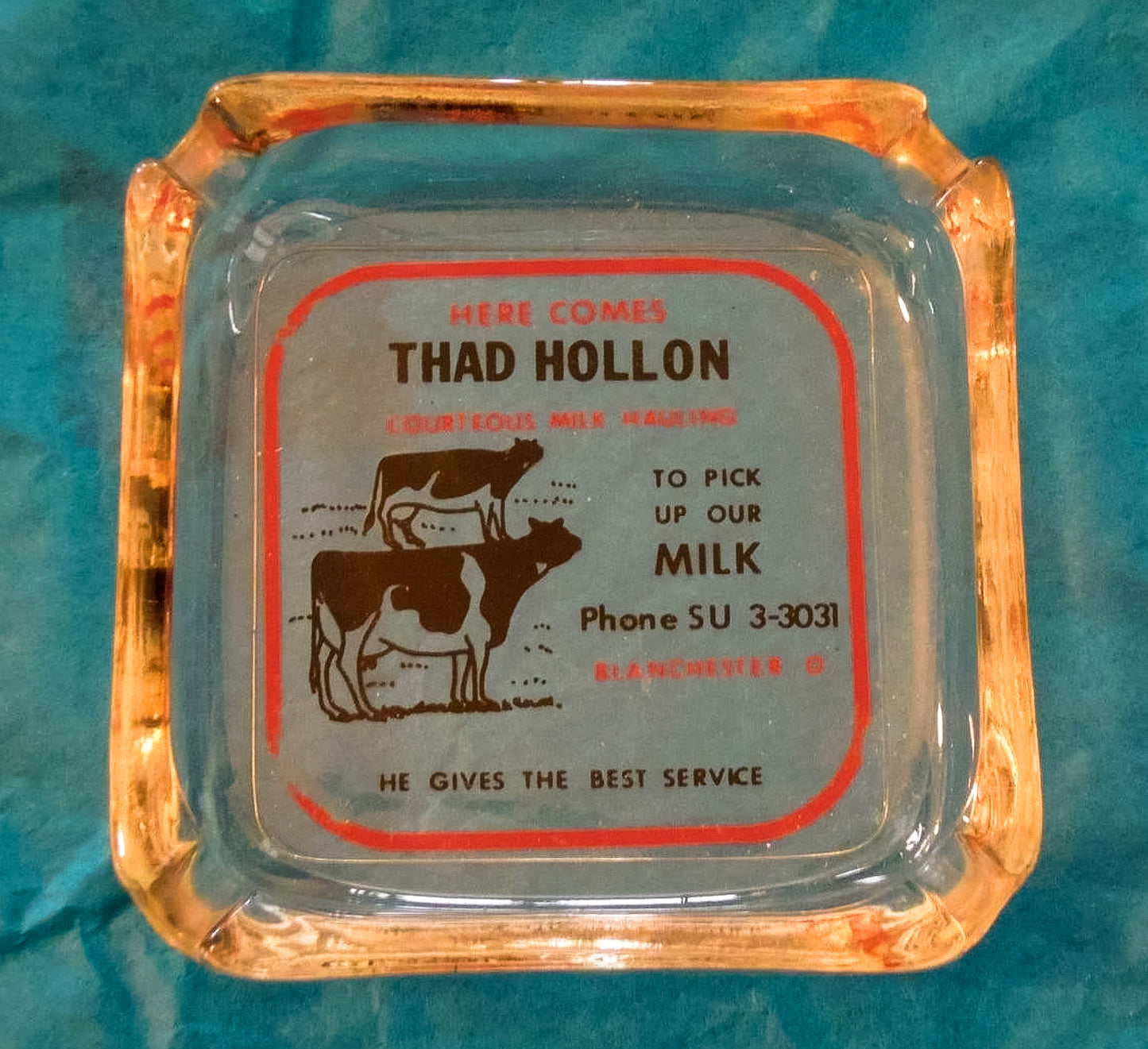 Thad Hollon Milk Hauling Ashtray.