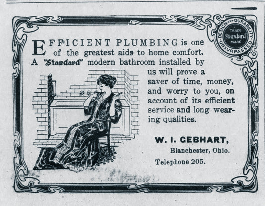 1911. W.I. Gebhart Plumbing ad.