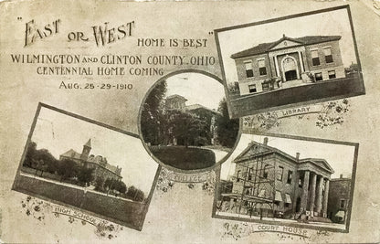 1910. Wilmington/Clinton County Centennial Postcard.