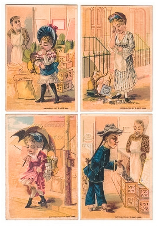 1886. Wright & Euler Trade Cards.